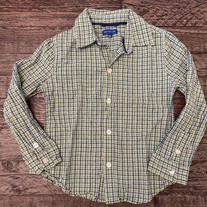 Maison Me Boys' Plaid Long Sleeve Button Up